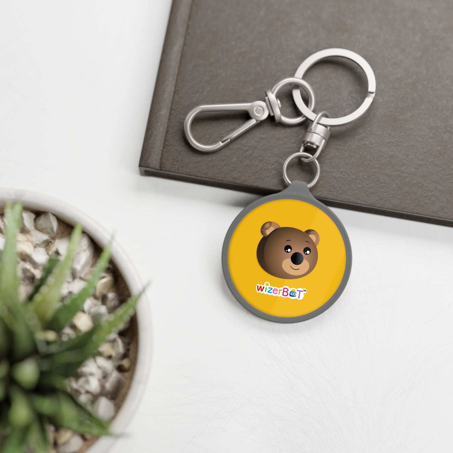 Bear Face Keyring Tag — Cute Cartoon Bear Keychain for Kids & Gifts