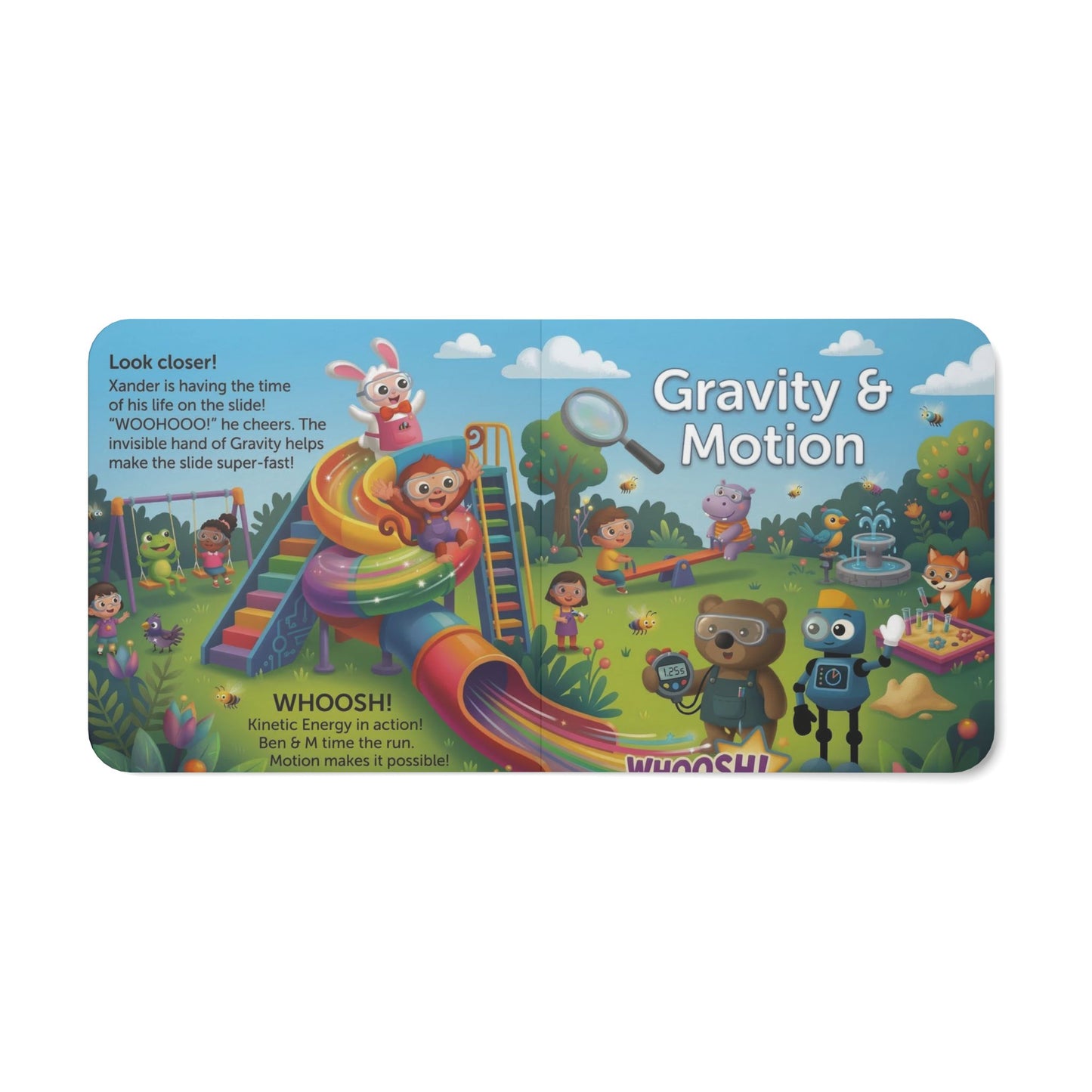 WizerBOT Board Book — "WizerBOT's Little Lab: Look Closer!" Kids' STEM Adventure